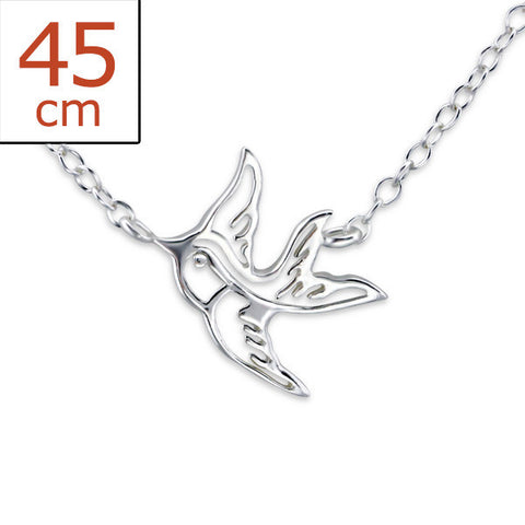 Bird Cutout 925 Sterling Silver Necklace