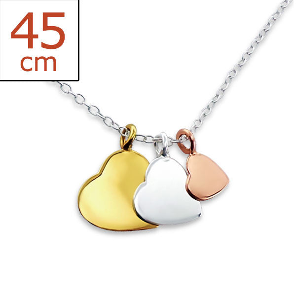 Dainty Hearts 925 Sterling Silver Necklace