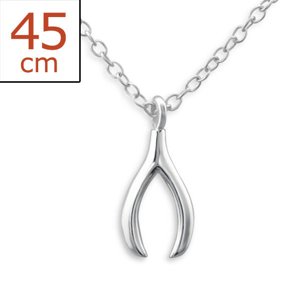 Wishbone 925 Sterling Silver Necklace