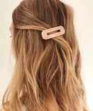 Acrylic Rectangular Barrette Hair Clip - Leopard Print