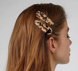Acrylic Rectangular Barrette Hair Clip - Glitter