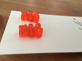 Miniature 3D Candy Lolly Bear Stud Earrings