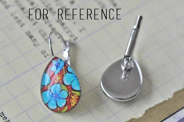 Handmade Teardrop Clip Dangle Drop Earrings - TDE128