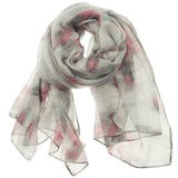 Fashion Scarf - Feathers in Brown