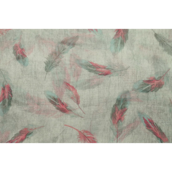Fashion Scarf - Feathers in Brown