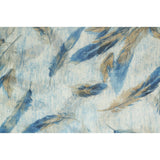 Fashion Scarf - Feathers in Blue