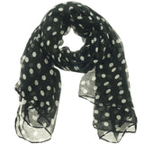 Fashion Scarf - Polkadots in Black