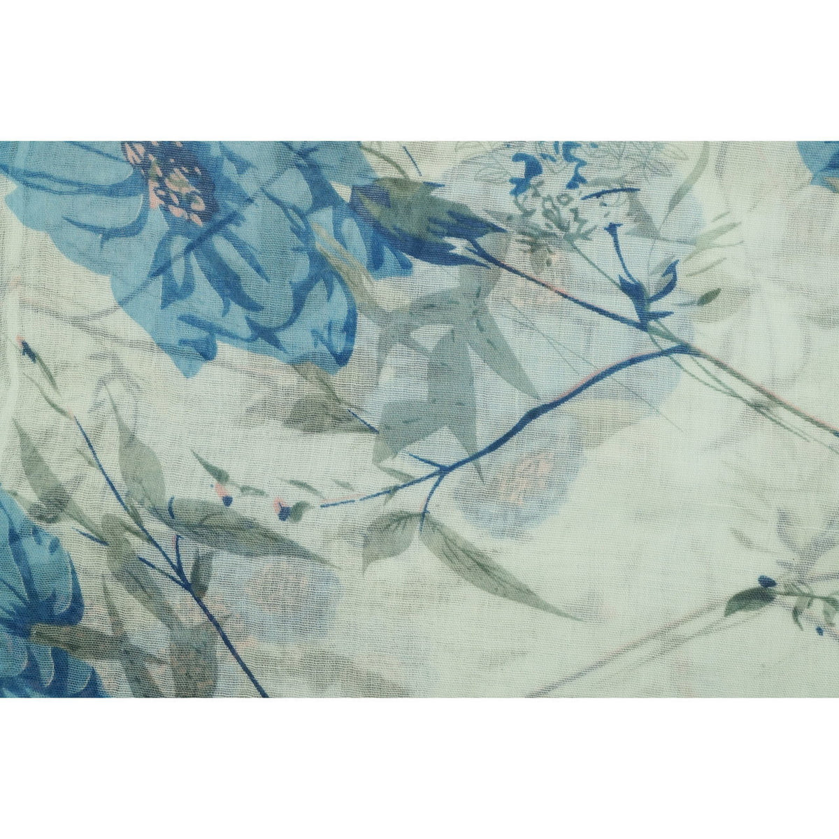 Fashion Scarf - Flowers in Blue