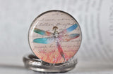 Afternoon Dragonfly - Pocket Watch Necklace