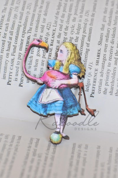 Alice and Goose - Brooch