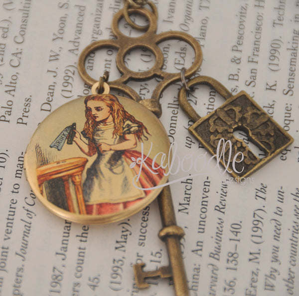 Alice Lock and Key Locket