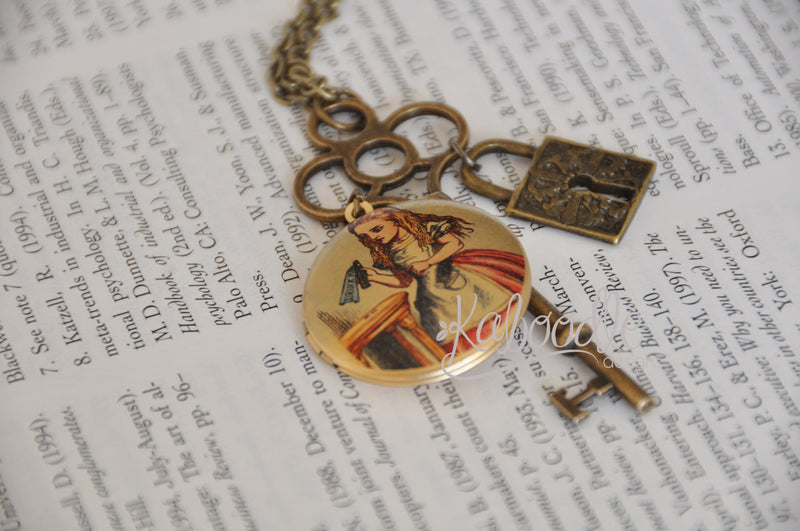 Alice Lock and Key Locket