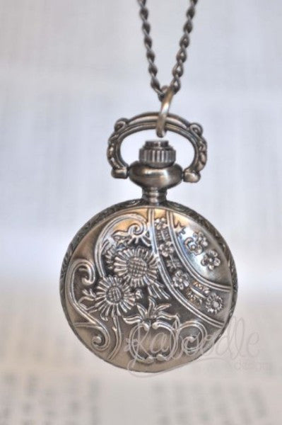 Bird Art - Pocket Watch Necklace