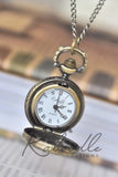 Birds on a Line - Small Pocket Watch Necklace