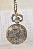 Birds on a Line - Small Pocket Watch Necklace