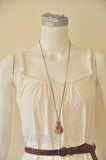 Blue Bird with Roses - Pocket Watch Necklace