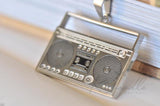 Boombox Necklace in Silver