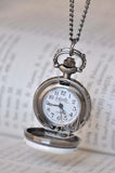 Cherish Script - Pocket Watch Necklace