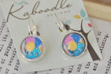 Handmade Round Clip Dangle Earrings CDE22