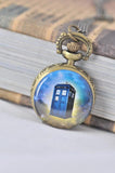 Police Box  Small Pocket Watch Necklace 2