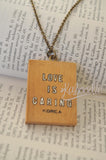 Wooden Moppet Necklace - Love is Caring - Rare Find