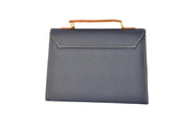 School Briefcase Box Bag in Navy Blue