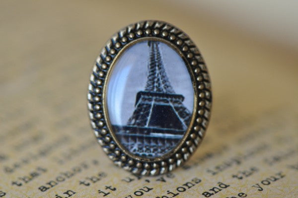 Handmade Artwork Ring - Eiffel Tower 4
