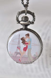 Honeymoon in Paris - Pocket Watch Necklace