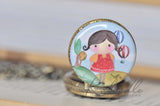 Lilly's Balloon Ride - Pocket Watch Necklace