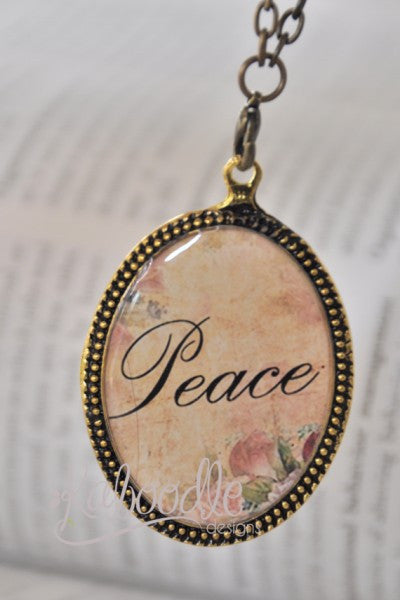 Love and Peace - Double Sided Necklace