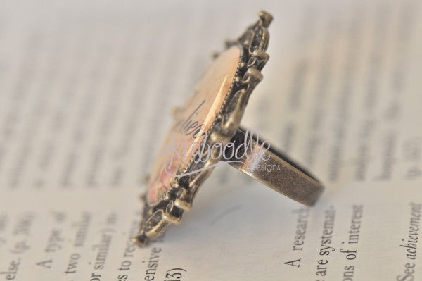 Vintage Shabby Chic Love Inspiration Ring