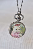 Madam Kitty - Pocket Watch Necklace