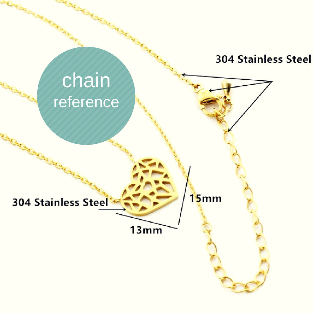 Silver - Stainless Steel Monstera Leaf Cutout Mini Dainty Minimalist Necklace