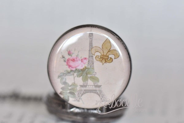 Paris Fleur De Lis - Pocket Watch Necklace