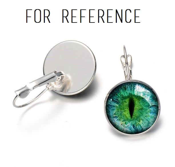 Handmade Round Artwork Dangle Earrings - CDE454