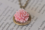 Summer Blossom in Pink - Locket Necklace