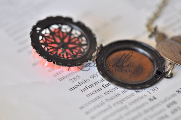 Swallow Floral Locket Necklace