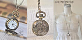 Vector Stamp Bird Pocket Watch Necklace