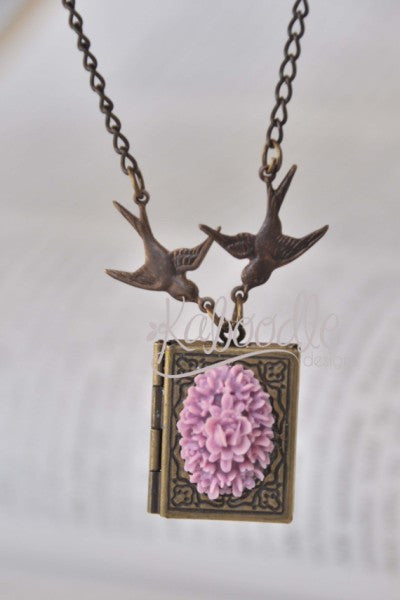 Velvet Dream - Book Locket Necklace